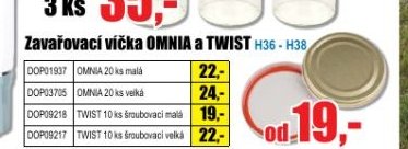 Zavařovací víčka OMNIA a TWIST