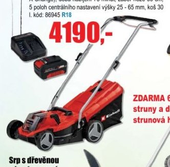 Rotační AKU sekačka Einhell