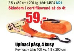 Upínací pás s ráčnou