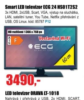 Smart LED televizor ECG 24 HS01T2S2
