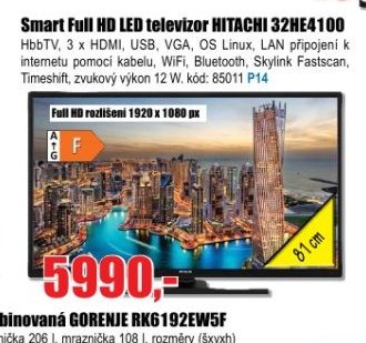Smart Full HD LED televizor HITACHI 32HE4100