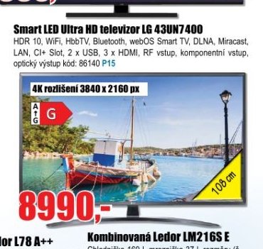 Smart LED Ultra HD televizor LG 43UN7400