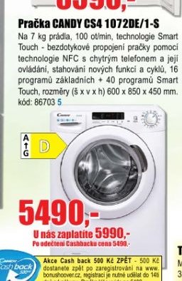 Pračka CANDY CS4 1072DE/1-S
