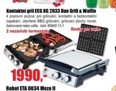 Kontaktní gril ECG KG 2033 Duo Grill & Waffle