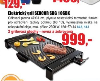 Elektrický gril SENCOR SBG 106BK