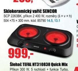 Sklokeramický vařič SENCOR