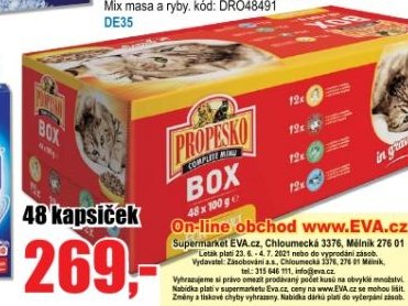PROPESKO kapsičky pro kočky 48x 100 g