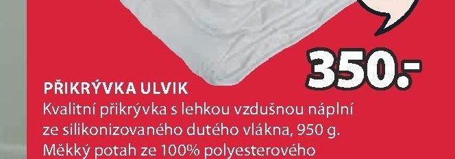 PŘIKRÝVKA ULVIK 135x200 cm