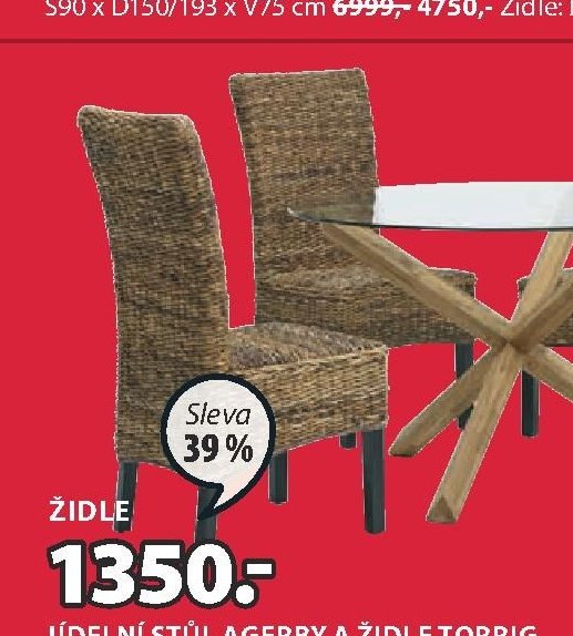 ŽIDLE (JÍDELNÍ STŮL AGERBY A ŽIDLE TORRIG)
