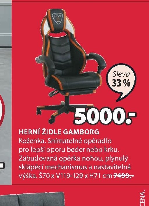 HERNÍ ŽIDLE GAMBORG