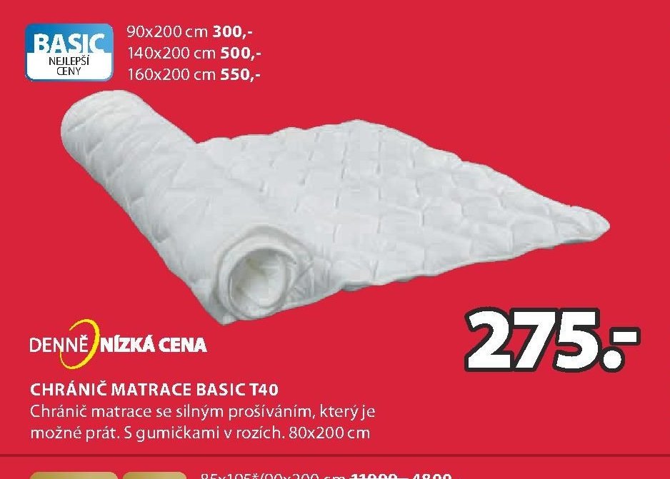 CHRÁNIČ MATRACE BASIC T40