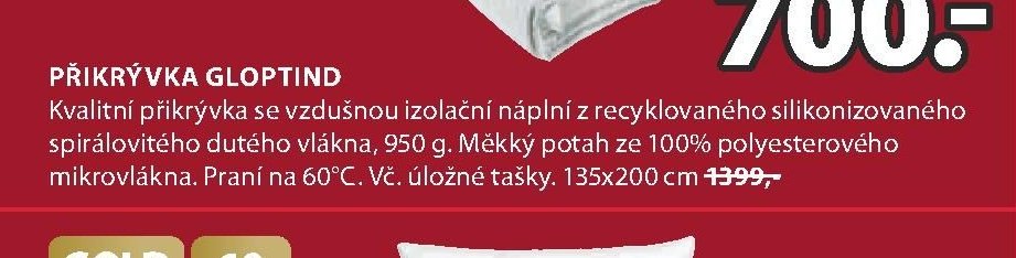 PŘIKRÝVKA GLOPTIND