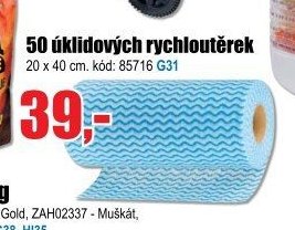 50 úklidových rychloutěrek