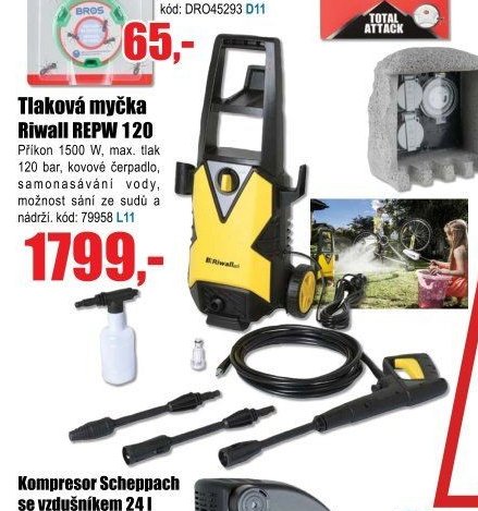Tlaková myčka Riwall REPW 120