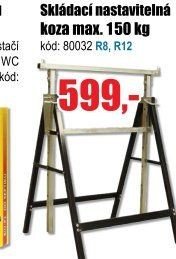 Skládací nastavitelná koza