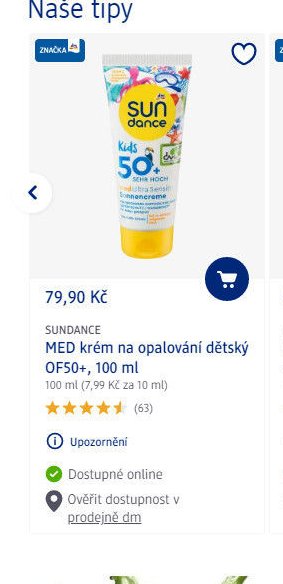 SUNDANCE MED krém na opalování dětský OF50+, 100 ml