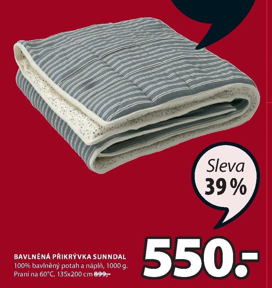BAVLNĚNÁ PŘIKRÝVKA SUNNDAL