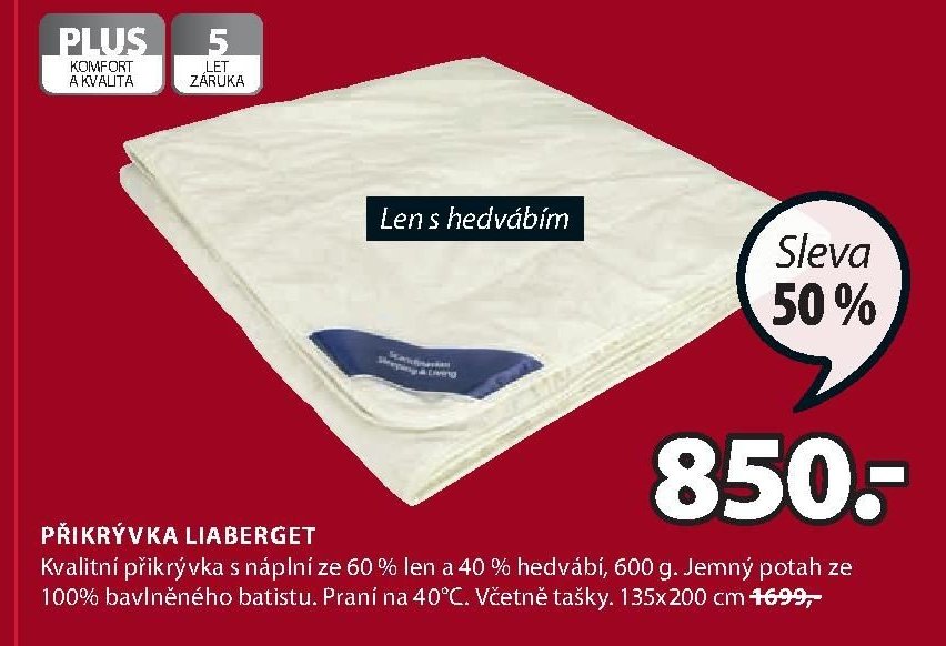 PŘIKRÝVKA LIABERGET