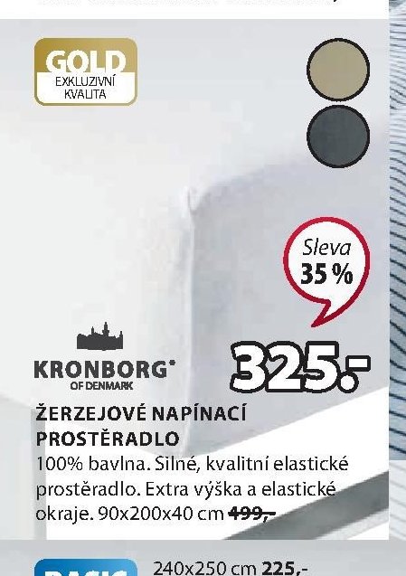 Žerzejové napínací prostěradlo