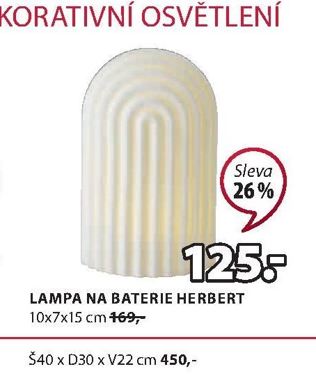 Lampa na baterie Herbert
