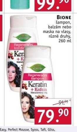 Bione šampon, balzám nebo maska na vlasy, různé druhy, 260 ml