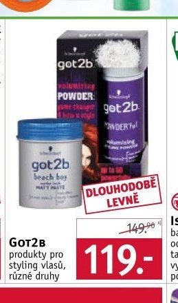 GOT2B produkty pro styling vlasů