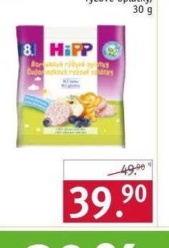 Hipp borůvkové nebo jablečné rýžové oplatky, 30 g