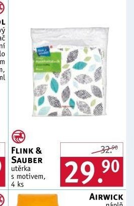 Flink & Sauber utěrka s motivem, 4 ks