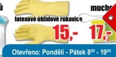 Latexové úklidové rukavice
