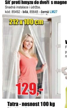 Síť proti hmyzu do dveří s magnety