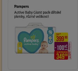Pampers Active Baby Giant pack dětské plenky
