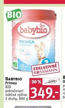 BABYBIO Primea BIO pokračovací mléčná výživa, 2 druhy, 800 g