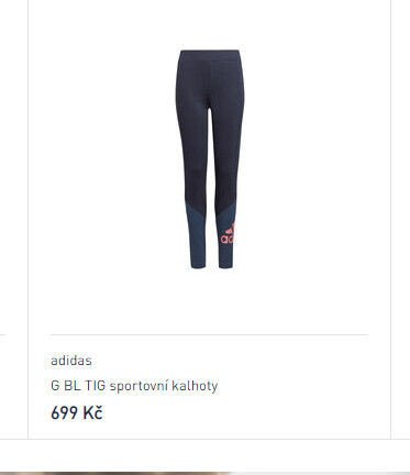 adidas G BL TIG sportovní kalhoty