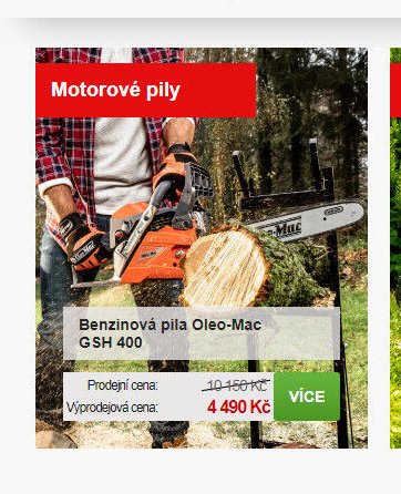 Benzinová pila Oleo-Mac GSH 400