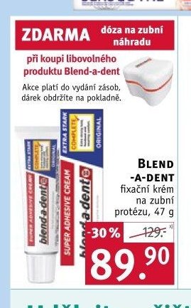 Blend-a-dent fixační krém na zubní protézu