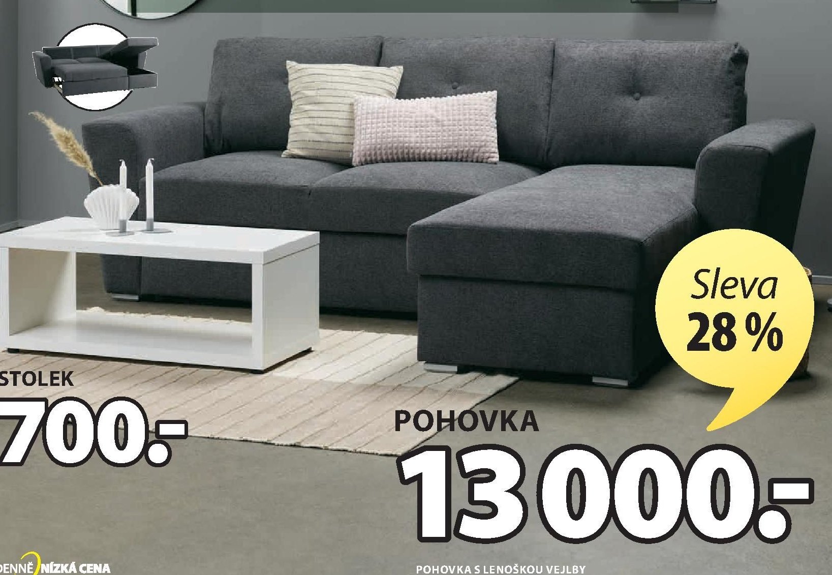 Pohovka s lenoškou VEJLBY