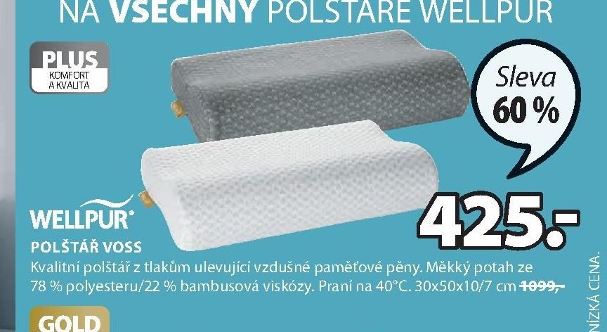 WELLPUR polštář VOSS