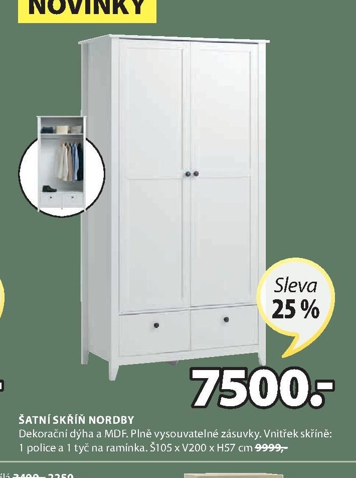 Šatní skříň NORDBY