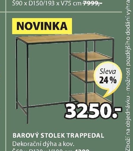 BAROVÝ STOLEK TRAPPEDAL