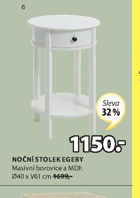 NOČNÍ STOLEK EGEBY