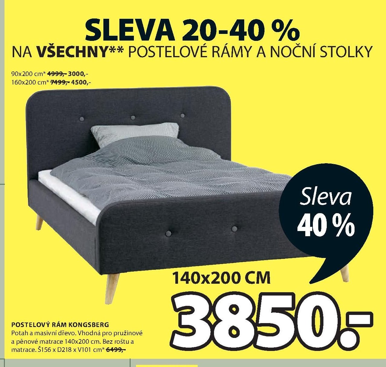POSTELOVÝ RÁM KONGSBERG