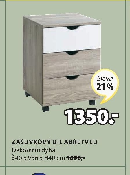 ZÁSUVKOVÝ DÍL ABBETVED