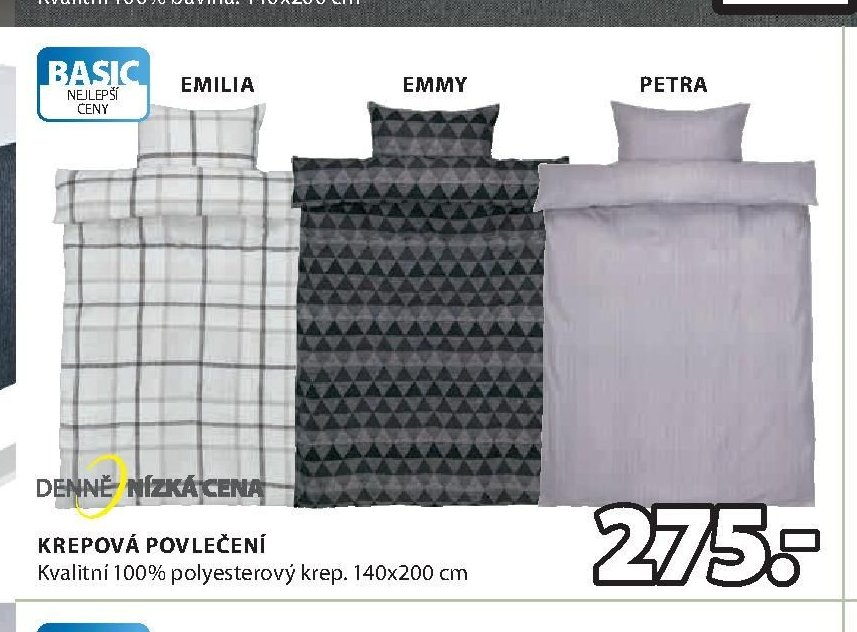 Krepové povlečení (Emilia, Emmy, Petra)
