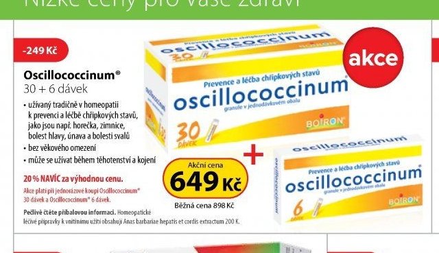 Oscillococcinum 30 + 6 dávek