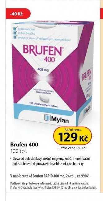 Brufen 400, 100 tbl.