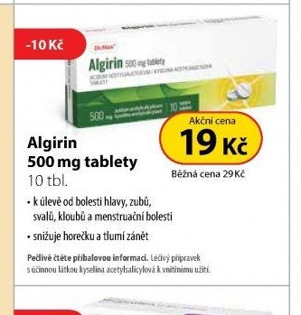 Algirin 500 mg tablety, 10 tbl.