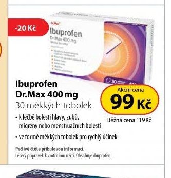 Ibuprofen Dr.Max 400 mg, 30 měkkých tobolek