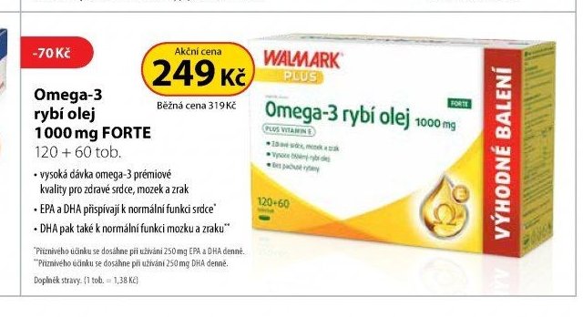 Omega-3 rybí olej 1000 mg FORTE