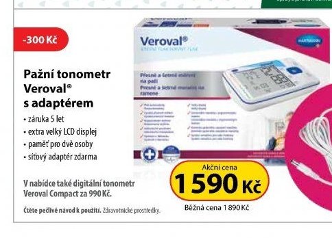 Pažní tonometr Veroval s adaptérem