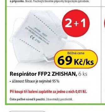 Respirátor FFP2 ZHISHAN 6 ks